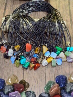 A Gothic Universe Crystal Pendant Necklace Full Moon Aries Charged Stone Sz OS